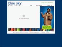 Tablet Screenshot of blueskyoutfitters.net